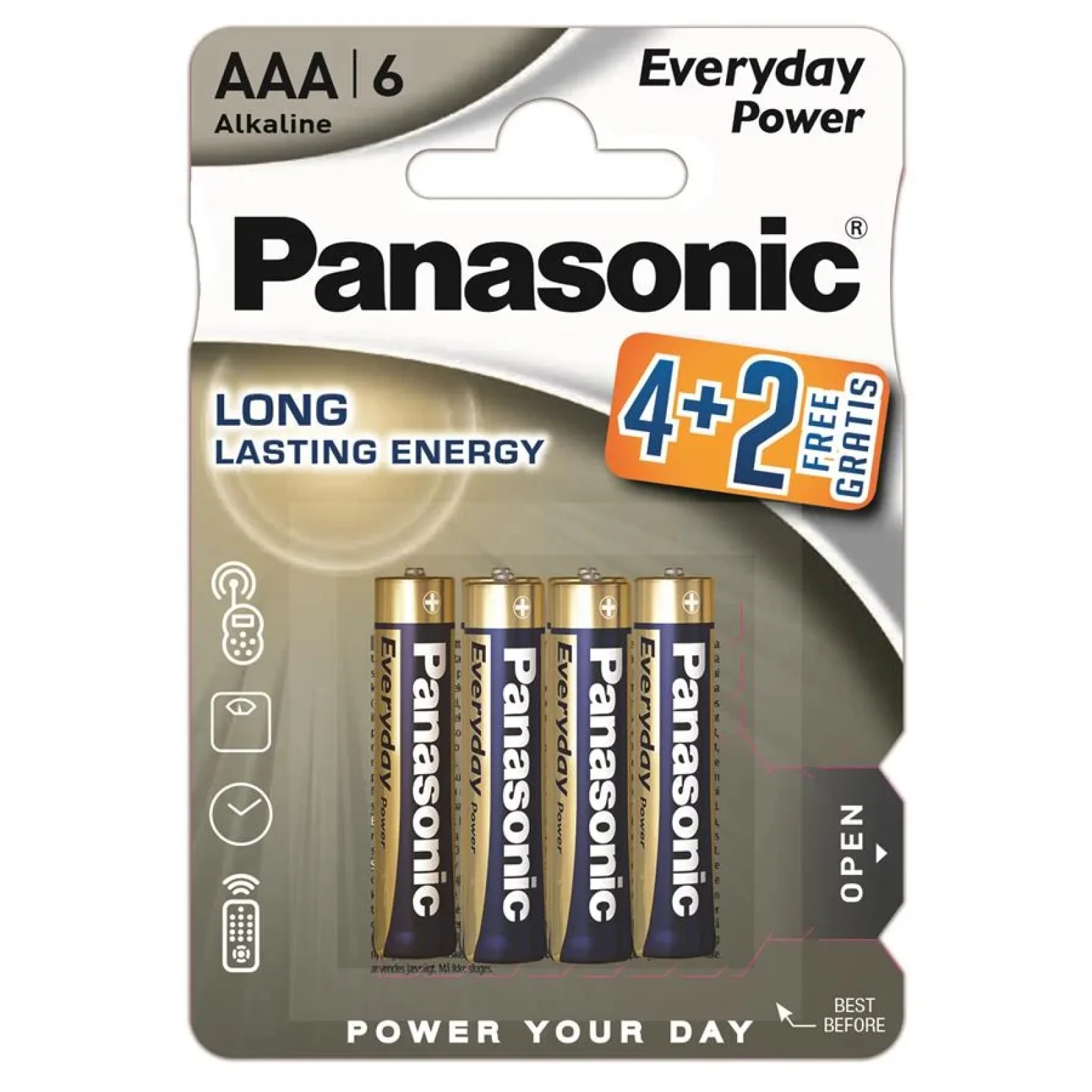 Батарейка Panasonic Everyday Power лужна AАA блістер, 6 шт., LR03REE/6B2F UA